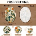 thumbnail image 3 of Canvas Wall Art Boho Peacock Art Nouveau Maximalist Warm Rust Orange Large Scale Teal Oval Framed Canvas Prints Vintage Wall Hanging Decor for Home Decorations 8.6"x11.4", 3 of 7