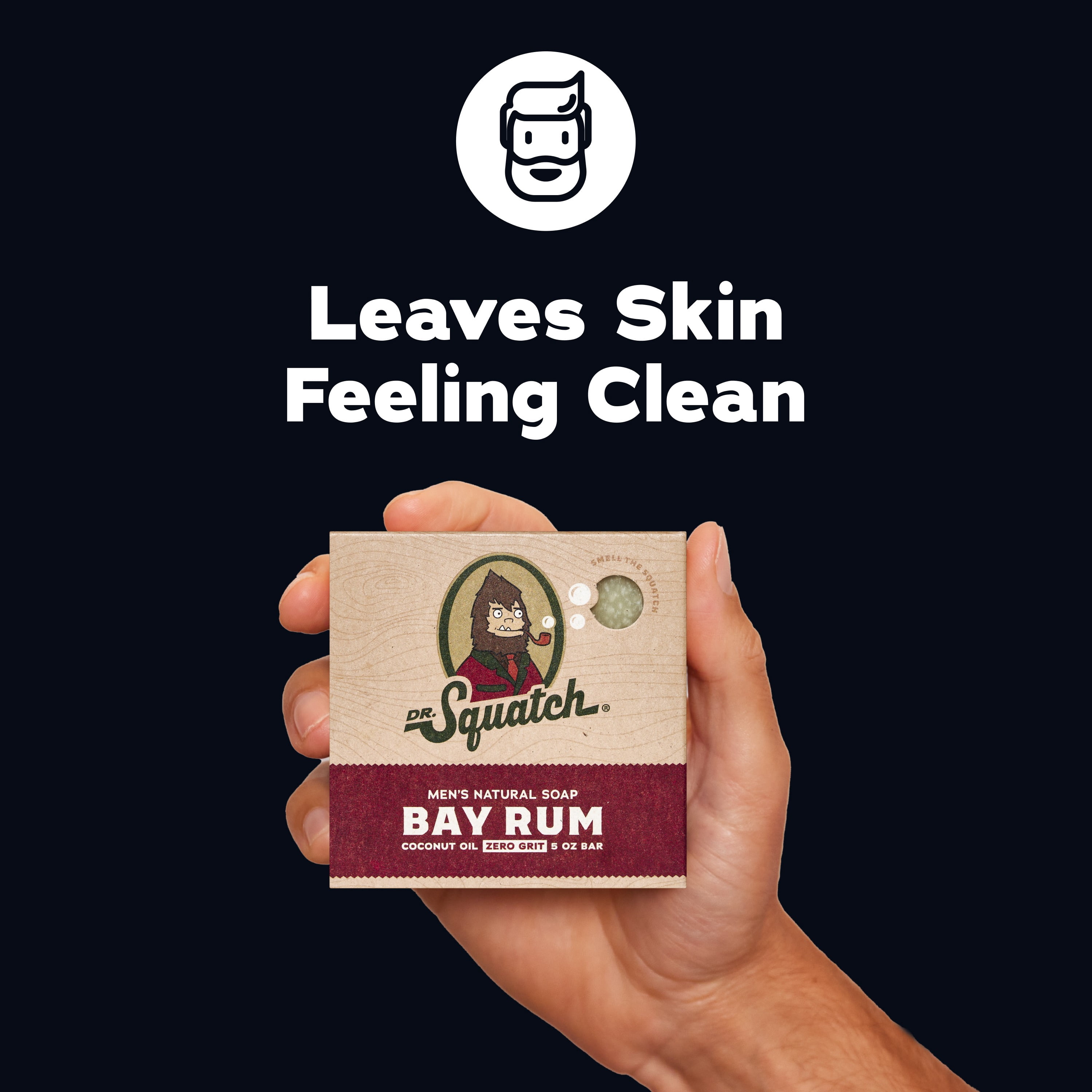 (2 pack) Dr. Squatch Men's Soap, Natural Bar Soap for Men, Bay Rum, 5 oz