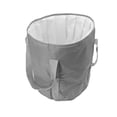 thumbnail image 4 of Cubo plegable para pies de poliéster de doble capa, para acampar, con bolsa de almacenamiento para exteriores, color gris, 4 of 14