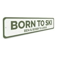 thumbnail image 3 of Born To Ski Novelty Sign, Metal Wall Decor - 4x18 inches, 3 of 4