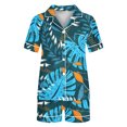thumbnail image 4 of Qiopertar Liquidation à Moins de 5$ Blouse Décontractée Imprimée Col Rabattu Manches Courtes Mode Short Ensemble Pyjama Grandes Économies de Vacances!, 4 of 4