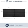 thumbnail image 3 of Upholstered Wall Panels Headboards - Pack of 4 Panels, Black (Each Panel 38" x 11.5"), 3 of 5
