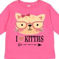 thumbnail image 4 of Inktastic Cat Lover I Love Kitties Girls Long Sleeve Toddler T-Shirt, 4 of 5