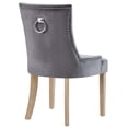 thumbnail image 2 of Modern Contemporary Urban Design Dining Kitchen Room Side Chair, Set of Four, Velvet Fabric Wood, Grey Gray, 2 of 4