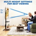 thumbnail image 5 of TAVR Mobile TV Stand with Power Outlet & Swivel Mount, Height Adjustable Rolling Cart for 32-60 inch TVs up to 88 lbs, Tiger Wood, 5 of 8