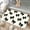 Black Ribbon Patterns, variant on 1pc Misty Forest Landscape Bathroom Rug Bathroom Decor and Accessories- Durable,Anti Slip,And Quick Drying,Suitable For Indoor/outdoor Use - Perfect For Bathrooms,Bedrooms,Kitchens