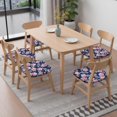 thumbnail image 6 of Pioneer Flower Seat Covers for Dining Room Chairs Set Of 6,Stretch Printed Washable Chair Seat Cover with Elastic Ties and Button,Removable Waterproof Couch Cushion Covers, 6 of 6