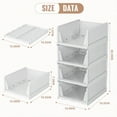 thumbnail image 3 of 4 Pack Stackable Plastic Storage Drawers - Open Storage Bins, Closet Organizer For Clothes/Wardrobe, Home Decor (Fall Decor Included) - Ideal for Closet, Bedroom, Room Decor, 3 of 10