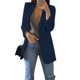 thumbnail image 5 of Cardigan para mujer, chaqueta de trabajo con solapa invierno, cárdigan de manga larga, trajes casuales de manga larga, conjunto entallado - Azul 4XL Azul oscuro 4XL Yinane Traje de rebeca de mujer, 5 of 7