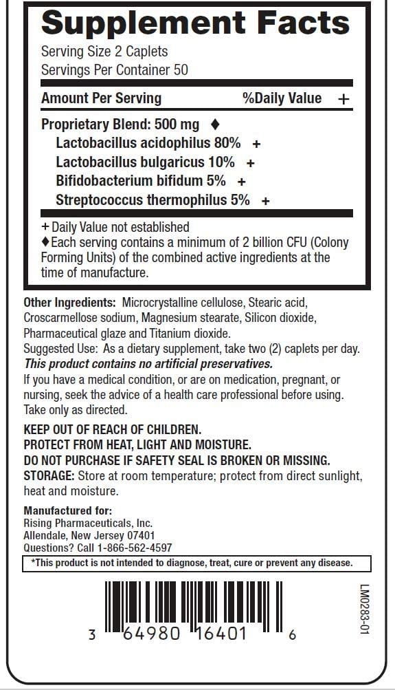 Rising Risa-bid Probiotic Caplets 100 ea (Pack of 2)