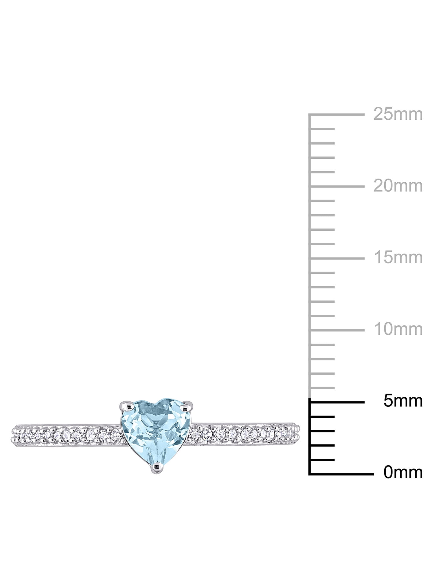 Everly Women's Topaz and Diamond 10k White Gold Ring
