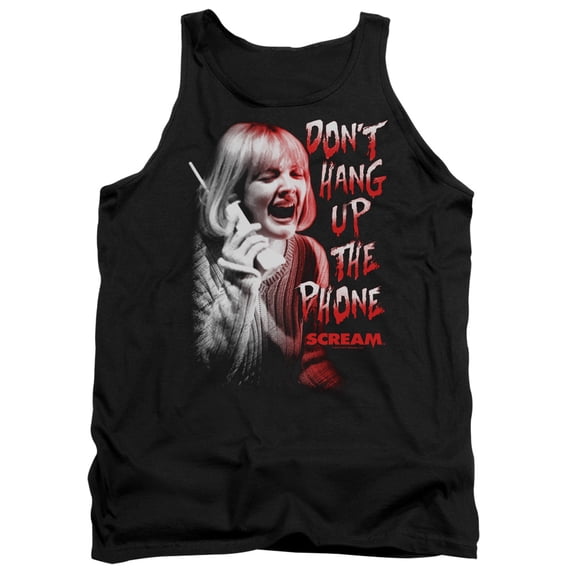 Scream Dont Hang Up Adult Tank Top Black