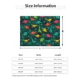 thumbnail image 5 of Naloa Colorful Dinosaurs Flannel Fleece Throw Blanket for Bed Couch, Thick Blanket - All Seasons Suitable for Women, Men and Kids-60"x50", 5 of 6