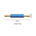 thumbnail image 2 of Lishi Non-Stick Silicone Rolling Pin with Wooden Handle, 2 of 5