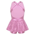 thumbnail image 2 of Aiihoo Kids Girls Gymnastic Ballet Leotard Sleeveless Sparkly Sequins Dress Modern Dance Jazz Dancewear Pink 16, 2 of 5
