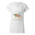 thumbnail image 2 of Wild Bobby, And Into The Forest I Go To Lose My Mind, Animal Lover, Women Standard V-Neck Tee, White, Medium, 2 of 4