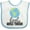White and Blue, variant on Inktastic Little World Traveler Boys or Girls Baby Bib