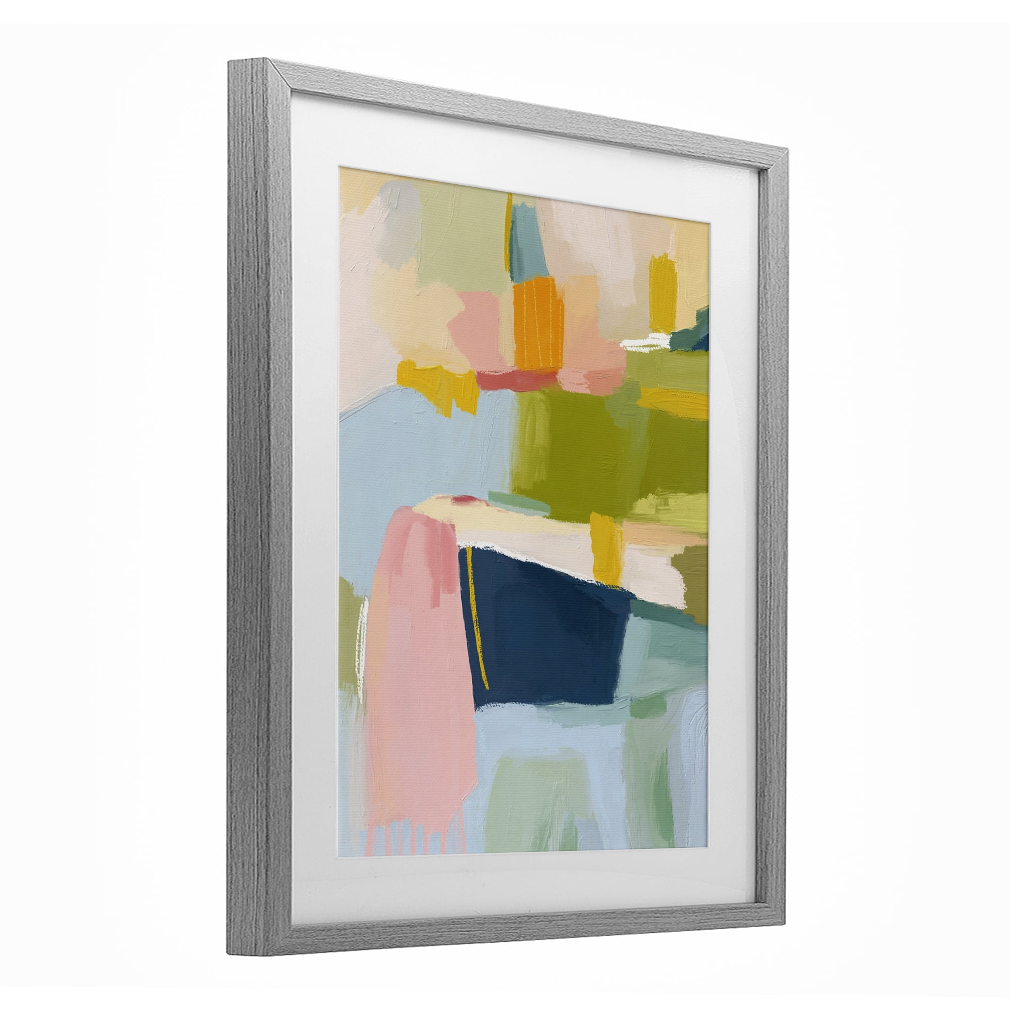 Stupell Industries Pastel Wonder Brushstrokes Gray Framed Print Under Glass, design by Lisa Nohren