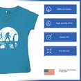 thumbnail image 6 of Alien Bigfoot Loch Ness Monster Moon Women's V-Neck T-shirt Funny Space UFO Hunter Sasquatch Yeti Dinosaur Nerd Believe Tee, 6 of 7