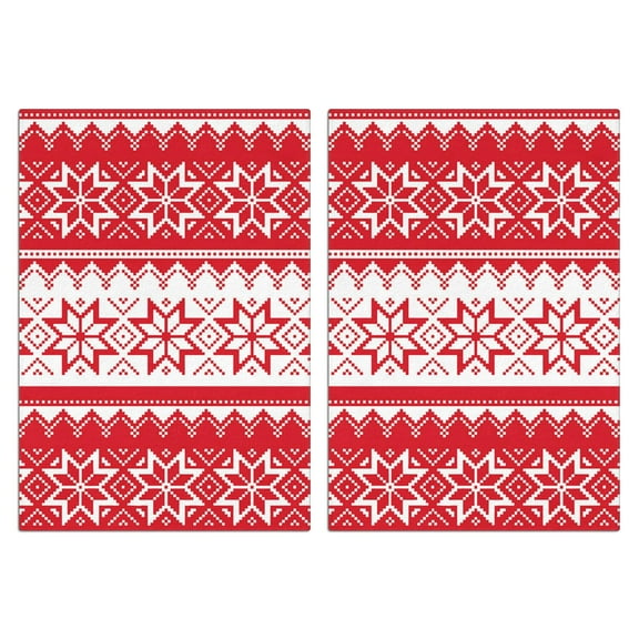 Christmas Kitchen Towels Set of 2-Tree & Plaid & Snowflakes Leaf Printed Tea Towels(18x26 inch)-Absorbent Cotton Home Decor for Christmas,Housewarming Gifts.