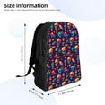 thumbnail image 4 of Fotbe colorful Skull Retro Travel Laptop Backpack, Business Slim Sturdy Laptops Backpack, Water Resistant College School Computer Bag Gift for Men & Women Fits 15.6 Inch Notebook, 4 of 8