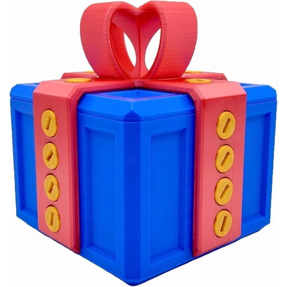 Wrongduck Annoying Gift Box, 3D Printed Prank Screw Puzzle Box with Twist Lock Storage, Funny Novelty Gift Case for Birthday, Thanksgiving, or Christmas Decoration (8x8cm)