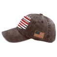 thumbnail image 4 of LNZGNM United States 250th Anniversary Hats for Men Women Washed Baseball Hat Adjustable American Flag Golf Cap Vintage Outdoor Veterans Gifts,Coffee, 4 of 5