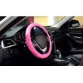 thumbnail image 4 of Funda para volante de piel con diamantes de imitación y cristales brillantes, ajuste universal, protector para rueda de coche de 15 pulgadas, antideslizante, universal para las cuatro, 4 of 7