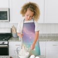 thumbnail image 4 of Colorful Tie Dye Nebula Pattern Kids Aprons for Girls and Boys,Adjustable Neck Strap Toddler Aprons for Kids Cooking Baking, 4 of 6