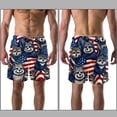 thumbnail image 3 of luoweisi Men's Beach Shorts Quick Dry Swim Trunks with Mesh Lining American Flag and Animals S, 3 of 5