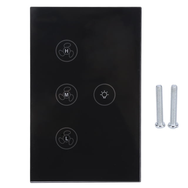 Interruptor táctil de ventilador inteligente, interruptor de ventilador de pared con WiFi inteligente, interruptor de luz con WiFi, durabilidad probada en el tiempo