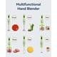 thumbnail image 3 of Immersion Blender de Mano 1000W 5 en 1 con Cable Stick Hand Blender Kitchen con 12 Velocidades, Libre de BPA, Vaso Mezclador, Picadora, Batidor, Espumador de Leche, Emulsionante Perfecto, 3 of 9