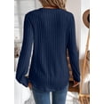 thumbnail image 3 of FUNING  Womens Fall Fashion 2025 Casual V Neck Long Sleeve Tops Shirts Sweatshirts, 3 of 6