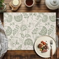 thumbnail image 2 of Placemats Set of 4, Pastoral Flowers Green Place Mats Farmhouse Floral Tablemats Washable Placemat Table Decoration for Kitchen Table Dinner Party Home Decor Indoor Outdoor 13x19 Inch, 2 of 9