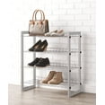 thumbnail image 1 of MAINSTAYS 4-Tier Shoe Rack with Wood Frame And Wire Shelf, Brown Frame Color, 1 of 8