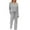 Gray-1, variant on Dazajoo Womens Lounge Sets 2 Piece Crewneck Long Sleeve Tops Elastic Waist Straight Leg Pants Casual Travel Tracksuits Outfits,Gray,M