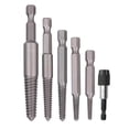 thumbnail image 2 of 6pcs 5 Different Sizes Alloy Steel Stripped Screw Portable High Performance Extractor Kit High Performance Broken Wire Remover with Extension Bit Holder, 2 of 8
