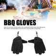 thumbnail image 3 of Guantes de Barbacoa, Guantes de Parrilla de Cuero Calor para Hombres, Agarre y Estabilidad, Liviano y Portátil para ASAR y PESCAR CON HEBILLA COLGANTE, CAPAS DE VACA DE, 3 of 7