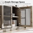 thumbnail image 4 of Yeshouse Gray Entertainment Center, Industrial Farmhouse TV Stand with Mesh Doors, Storage for 65 Inch TV & Up, 4 of 9
