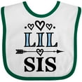 thumbnail image 3 of Inktastic Lil Sis Girls Sister Announcement Girls Baby Bib, 3 of 4