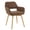 Brown, variant on Mid-Century Modern Upholstered Desk Chair No Wheels Vanity Accent Armchair With Wood Legs For Living Room Bedroom Office
