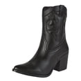 thumbnail image 1 of Bota Vaquera Para Mujer Castalia 002-48 Negro Con Detalle Bordado, 1 of 3
