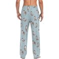 thumbnail image 2 of HPINK-T Men's Pajama Pants Super Soft Cute Sea Otters Sleep Lounge Pants Pjs Bottoms with Pockets, 2 of 7