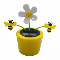 LAMIRO Solar Power Flip Flap Flower Insect for Car Decoration Swing Dancing Flower Eco-Friendly Bobblehead Solar Dancing Flowers in Colorful Pots