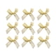 thumbnail image 1 of EeaseMX 100 piezas de 1 cm de lazos hechos a mano para zapatos y sombreros, accesorios colgantes para fiestas, regalos y disfraces (dorados), 1 of 7