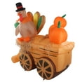 thumbnail image 1 of Blow Up Yard Turkey Decoration,Inflatable Turkey Pumpkin Cart Inflatable Yard Decoration LED Light Inflatable Turkey Cart Built to Last, 1 of 7