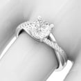 thumbnail image 5 of Sterling Silver Twisted Split Shank Simulated 1.0 CT Diamond Engagement Ring Promise Bridal Ring (9), 5 of 6