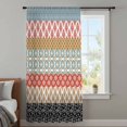 thumbnail image 4 of Boho Sheer Curtains 54 Inches Long, Colorful Striped Ethnic Modern Geometric Abstract Art Light Filering Curtains, Breathable Simi Curtain Privacy Drapes for Kitchen Bathroom Small Window Treatment, 4 of 9