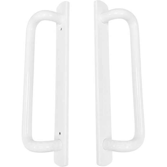 PGT 5400 Sliding Door Handle Set | White Handle Replacement for Patio Glass Door Repair 7-15/16 Hole spacing 12.5" Faceplate Handle | Sliding Door Handle Set Interior and Exterior - White