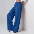 thumbnail image 6 of ibiyuan Women Wide Leg Sweatpants, Elastic High Waist Baggy Loose Fit Lounge Pants Soft Breathable Trousers Casual Street Spring Fall Daily Travel Outfit, 6 of 9